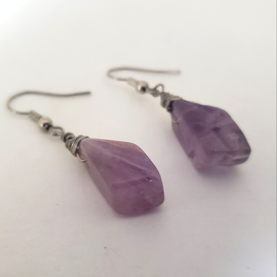 Kriaytions Amethyst Earrings New